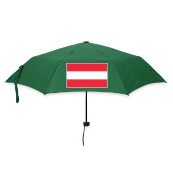 Austria Flag Classic Frame - Regenschirm (klein) - Flaschengrün - Vorne