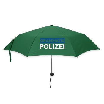 Grammatik Polizei - Regenschirm (klein) - Flaschengrün - Vorne