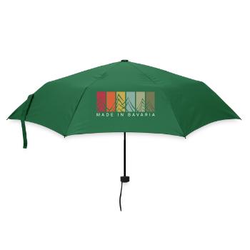 Made in Bavaria Bayern Spruch - Regenschirm (klein) - Flaschengrün - Vorne
