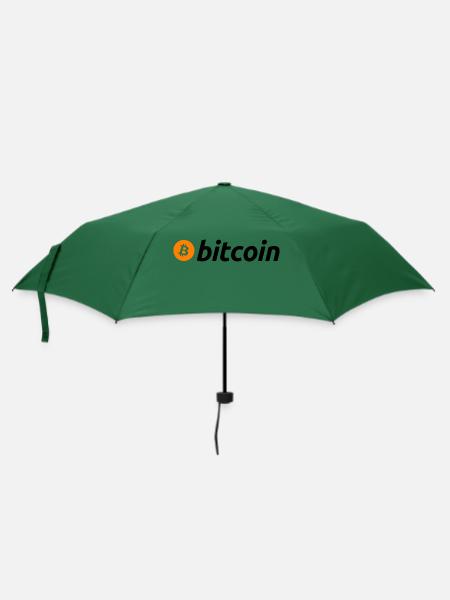 Bitcoin Trading Crypto Aktien - Regenschirm (klein) - Flaschengrün