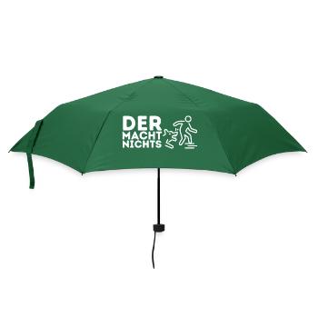 Lustiges Hunde-Design | Bissiger Hund Geschenkidee - Regenschirm (klein) - Flaschengrün - Vorne