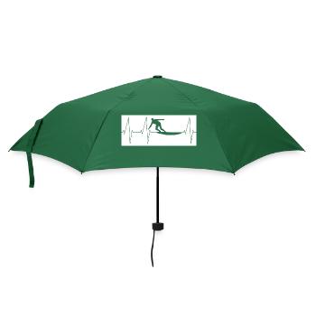 Herzschlag surfen - Regenschirm (klein) - Flaschengrün - Vorne