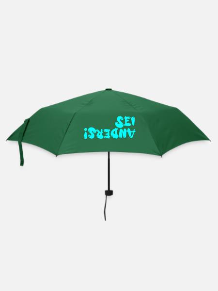 sei anders - Regenschirm (klein) - Flaschengrün