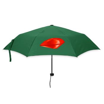 Roter Edelstein - Regenschirm (klein) - Flaschengrün - Vorne