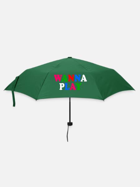 Wanna play - Regenschirm (klein) - Flaschengrün