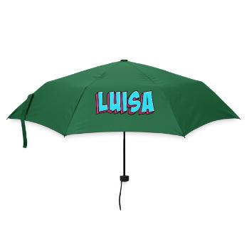 Name Motiv: Luisa - Regenschirm (klein) - Flaschengrün - Vorne