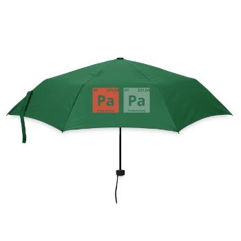 Papa Periodensystem - Regenschirm (klein) - Flaschengrün - Vorne
