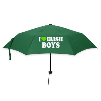 I love irish boys - Regenschirm (klein) - Flaschengrün - Vorne