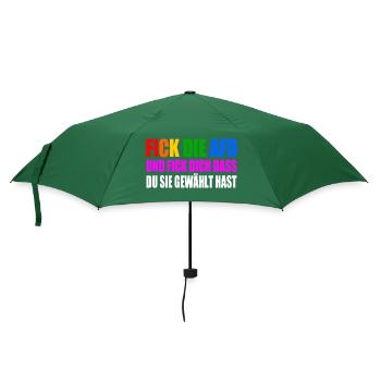 FCK AFD - Gegen Rechts - Regenschirm (klein) - Flaschengrün - Vorne