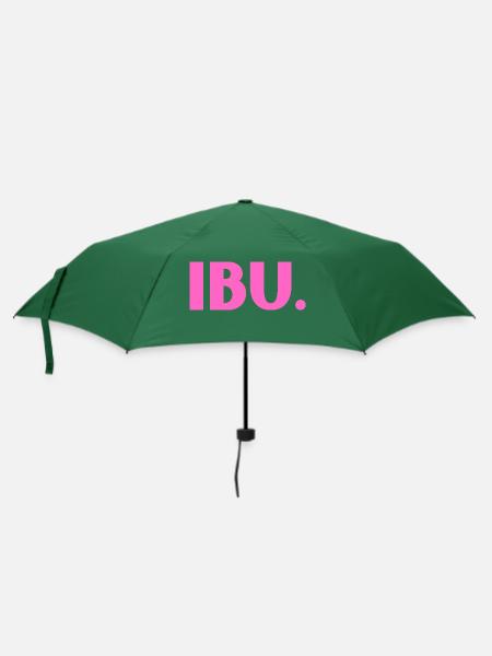 INDONET Ibu - Regenschirm (klein) - Flaschengrün