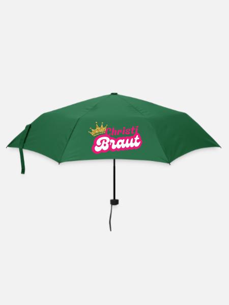 Christi Braut - Regenschirm (klein) - Flaschengrün