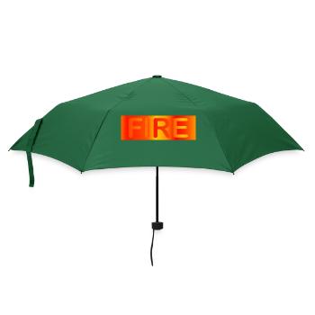 Fire / Feuer - Regenschirm (klein) - Flaschengrün - Vorne