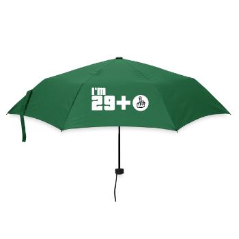 I bin 29 Jahre plus Fuck You Geschenk - Regenschirm (klein) - Flaschengrün - Vorne