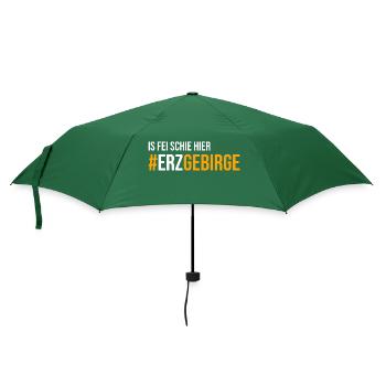 Is fei schie hier Erzgebirge - Regenschirm (klein) - Flaschengrün - Vorne