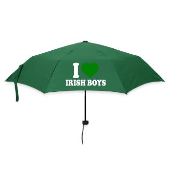 I love irish boys - Regenschirm (klein) - Flaschengrün - Vorne