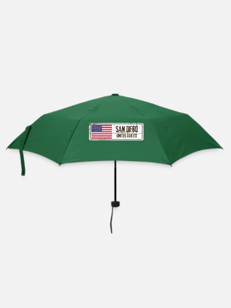 San Diego Flagge - Regenschirm (klein) - Flaschengrün