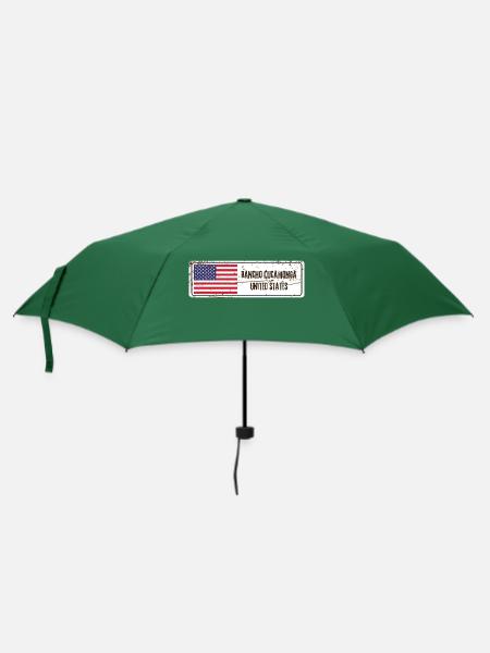Rancho Cucamonga Flagge - Regenschirm (klein) - Flaschengrün