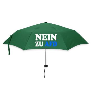 Nein zu afd - Regenschirm (klein) - Flaschengrün - Vorne