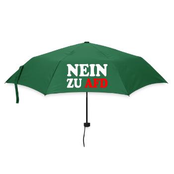 Nein zu afd - Regenschirm (klein) - Flaschengrün - Vorne