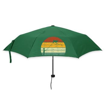 Drachensteigen Drachen Steigen lassen Vintage - Regenschirm (klein) - Flaschengrün - Vorne