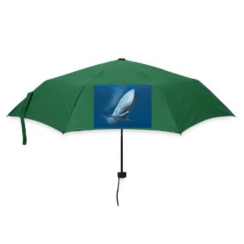 Pottwal, Wal, Walfisch, Geschenkidee - Regenschirm (klein) - Flaschengrün - Vorne