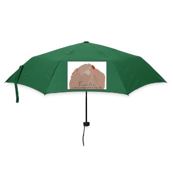 Familie - Regenschirm (klein) - Flaschengrün - Vorne