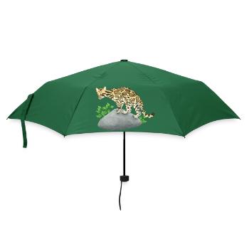 kleiner Ozelot - Regenschirm (klein) - Flaschengrün - Vorne