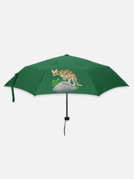 kleiner Ozelot - Regenschirm (klein) - Flaschengrün