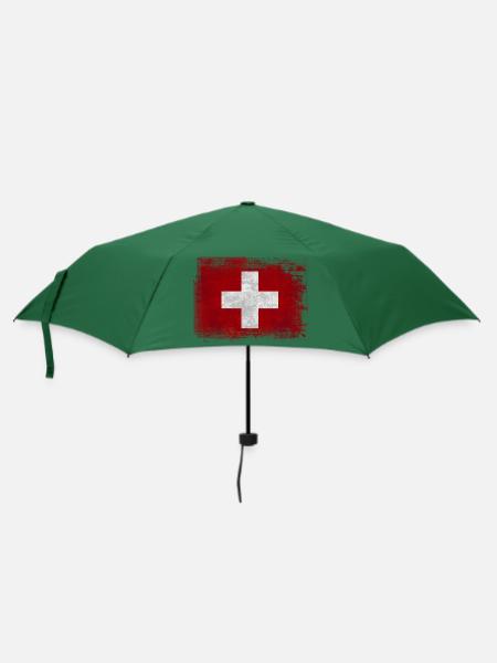 Schweiz Schweizer Alpen Europa Berge Schweiz - Regenschirm (klein) - Flaschengrün