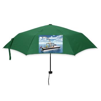 Hochseeangler und Seemonster - Regenschirm (klein) - Flaschengrün - Vorne