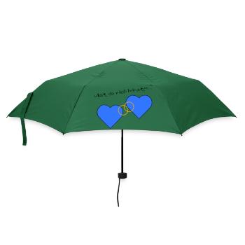 Heiratsantrag blau blau - Regenschirm (klein) - Flaschengrün - Vorne