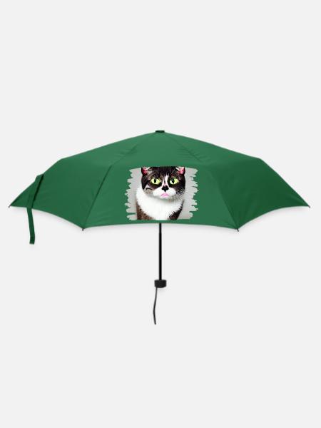 Cracy cat 3 - Regenschirm (klein) - Flaschengrün