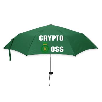 Bitcoin Trading Crypto Aktien - Regenschirm (klein) - Flaschengrün - Vorne