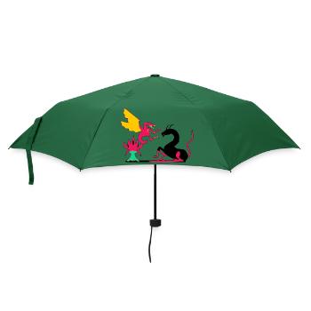Der Kampf - Regenschirm (klein) - Flaschengrün - Vorne