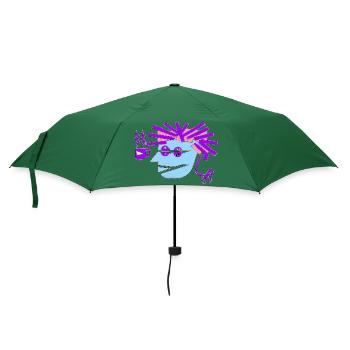 Leo der blaue Punk - Regenschirm (klein) - Flaschengrün - Vorne