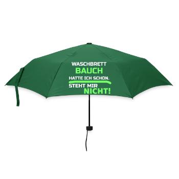 Lustige Sprüche - Regenschirm (klein) - Flaschengrün - Vorne