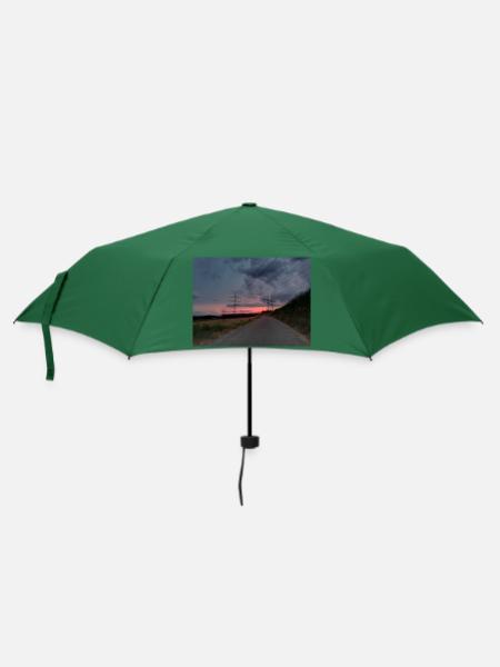Abendsonne - Regenschirm (klein) - Flaschengrün