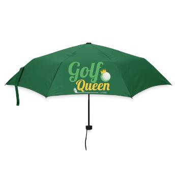 Golf Queen Par Tee Golfing - Regenschirm (klein) - Flaschengrün - Vorne
