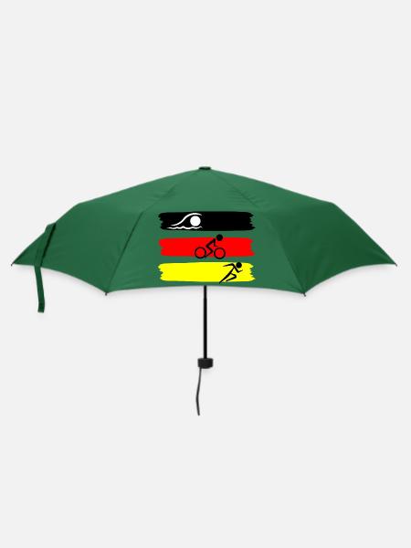 Triathlon Swim Bike Run - Regenschirm (klein) - Flaschengrün