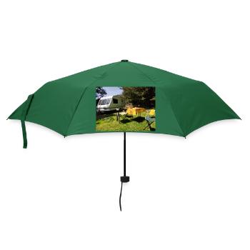 Wohnwagen in der Sonne - Regenschirm (klein) - Flaschengrün - Vorne