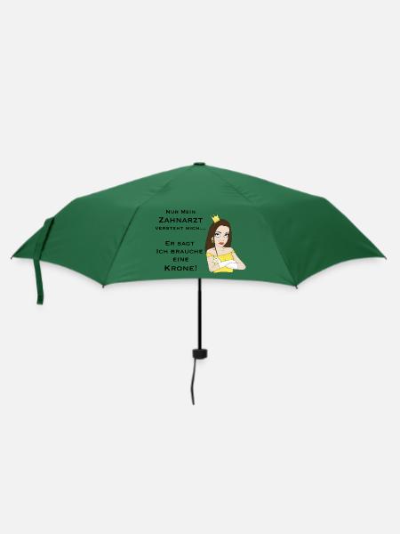 Mein Zahndoktor versteht mich - Regenschirm (klein) - Flaschengrün