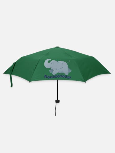 Wildtiere - Regenschirm (klein) - Flaschengrün