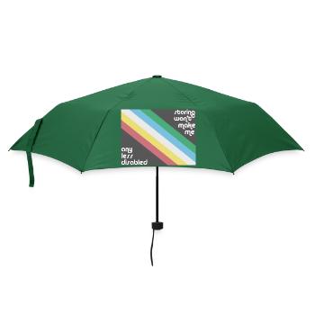 Das Anstarren macht mich nicht weniger behindert Pride-Flagge - Regenschirm (klein) - Flaschengrün - Vorne