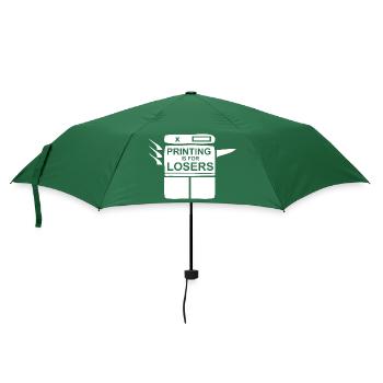 Nur Verlierer kopieren | Printing is for Losers - Regenschirm (klein) - Flaschengrün - Vorne
