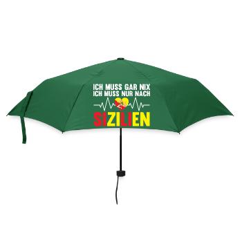Sizilianer Sizilianisch Sizilien - Regenschirm (klein) - Flaschengrün - Vorne