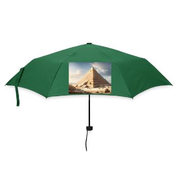 Ägyptische Pyramiden - Regenschirm (klein) - Flaschengrün - Vorne