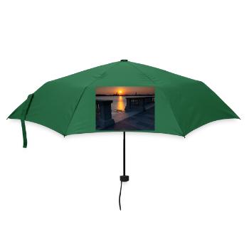 Sonnenuntergang in Venedig - Regenschirm (klein) - Flaschengrün - Vorne