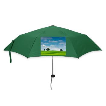 Beruhigende Landschaft - Regenschirm (klein) - Flaschengrün - Vorne