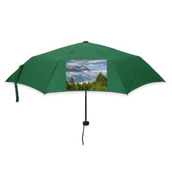 Blick vom Wank auf Alpspitze und Zugspitze - Regenschirm (klein) - Flaschengrün - Vorne