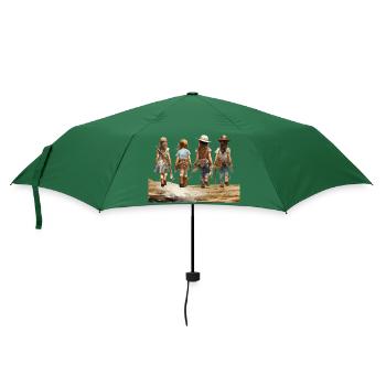 Faschingsverkleidungen, beliebt bei Alt und Jung - Regenschirm (klein) - Flaschengrün - Vorne
